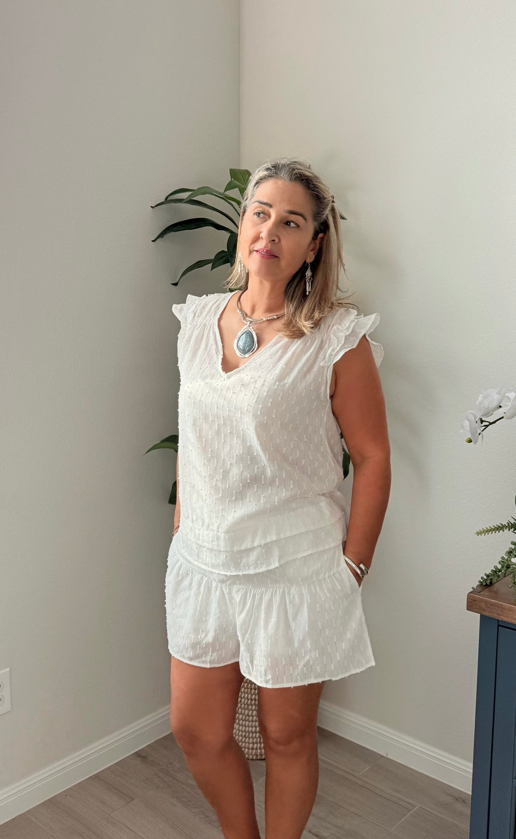 light weight summer short set