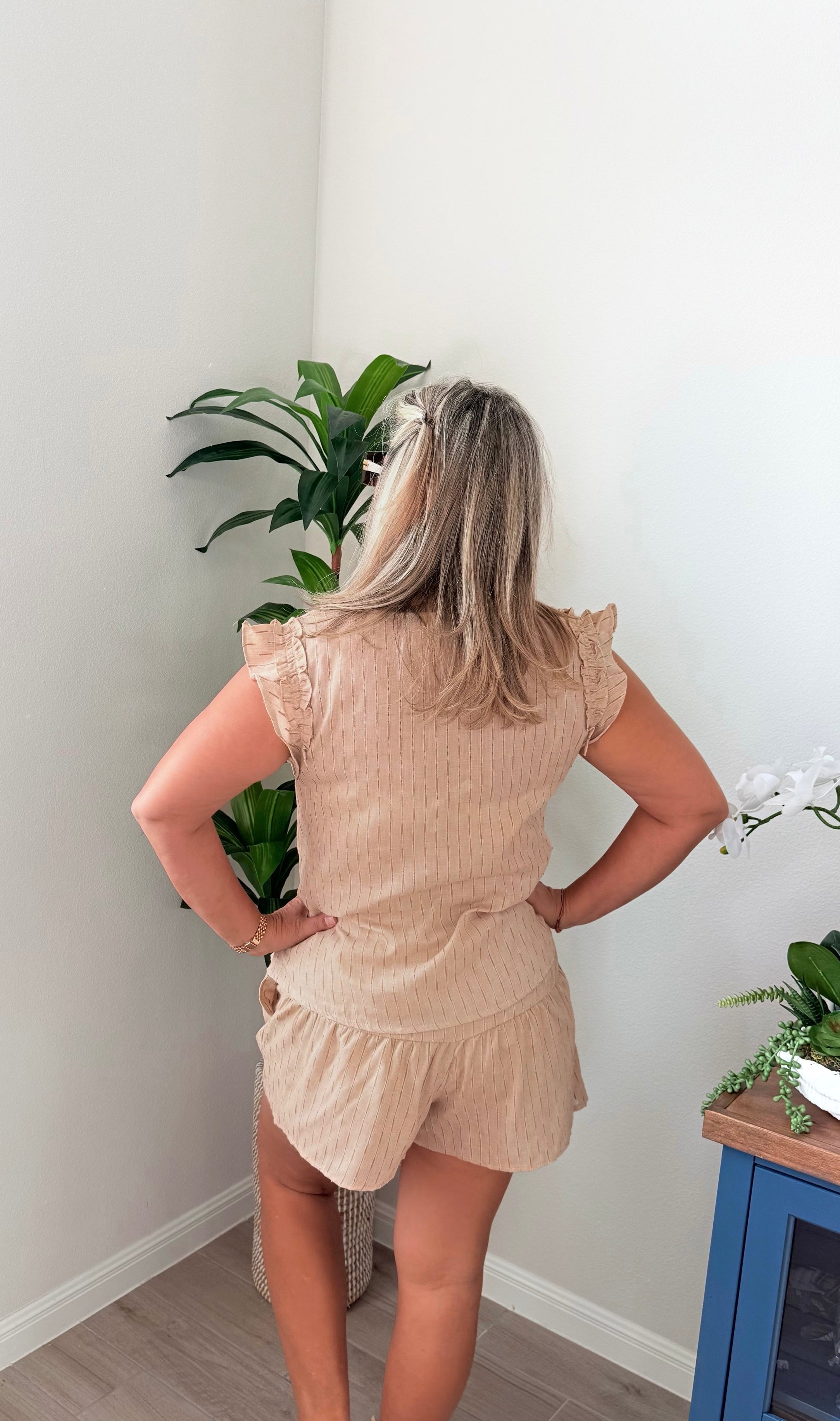 light weight summer short set